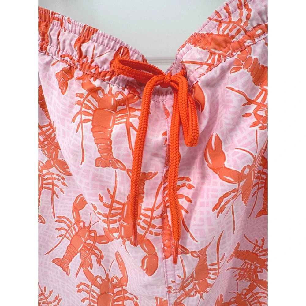 Vineyard Vines Swim Trunks Mens XXL‎ Pink Lobster Print Coastal Preppy Shorts